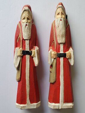 Folk Carved/Painted Santas